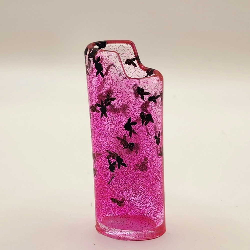 Pink acrylic Bic lighter case